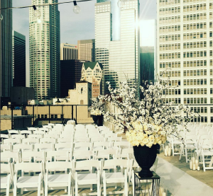 Rooftop ceremony at the Los Angeles Athletic club