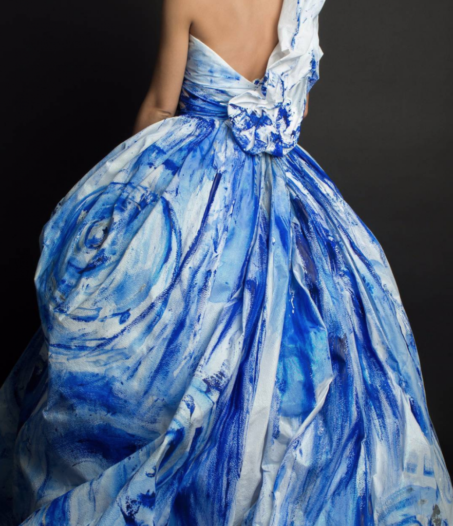 Blue Couture wedding dress