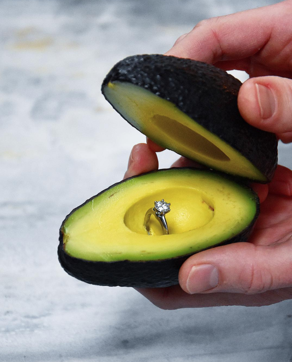 Avocado engagement ring