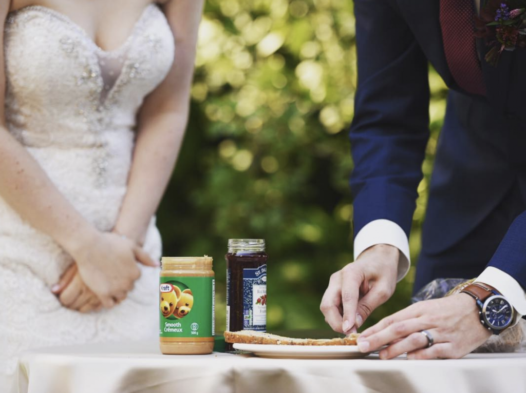 Peanut butter and jelly unity ceremony